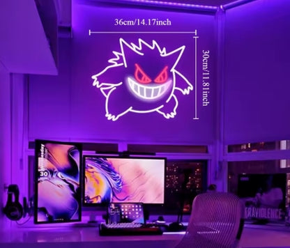 Ectoplasma Cartoon LED enseigne au néon mural USB