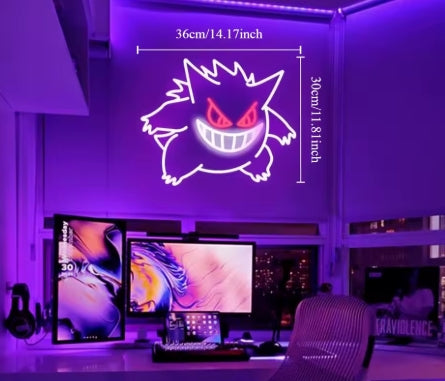 Ectoplasma Cartoon LED enseigne au néon mural USB