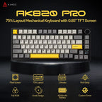 Ajazz AK820/AK820Pro Gaming Mechanical Keyboard Bluetooth 5.1/Wireless/C-Wired Customized Keyboard with Knob Hot Swapping Gasket FPS Factory